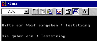 Screenshot des ausgeführten Programms